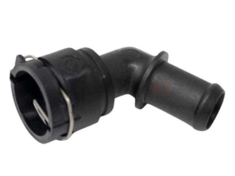 Genuine VW/Audi 1J0122291D Engine Coolant Hose Connector; Quick Connect; 45 Elbow - Audi, VW 1 Genuine VW/Audi 1J0122291D Engine Coolant Hose Connector; Quick Connect; 45 Elbow - Audi, VW