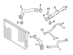 Genuine BMW 11537836600 Coolant Bypass Pipe - BMW