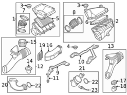 Genuine BMW 13718482642 Air Filter; Left - BMW