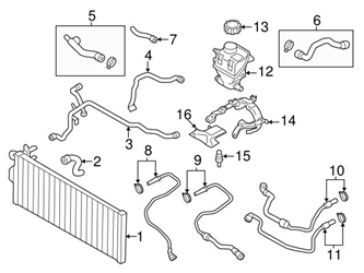 Genuine BMW 17127619707 Coolant Hose; Left Lower, Left - BMW 1 Genuine BMW 17127619707 Coolant Hose; Left Lower, Left - BMW