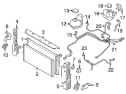 Genuine BMW 17127640843 Radiator Coolant Hose; Rear Left - BMW