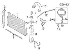 Genuine BMW 17127646151 Radiator Coolant Hose; Lower - BMW | 17127601848