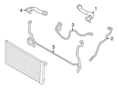 Genuine BMW 17128513603 Radiator Coolant Hose - BMW
