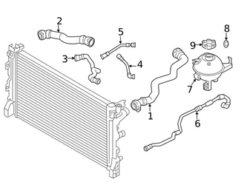 Genuine BMW 17128573221 Radiator Coolant Hose - BMW