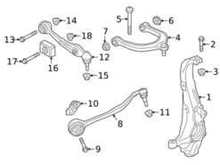 Genuine BMW 31106883116 Control Arm; Front Right Upper - BMW