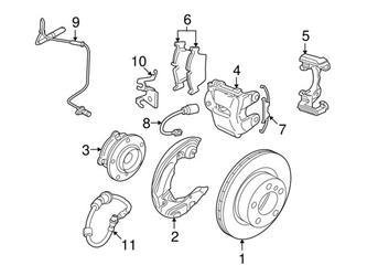 Genuine BMW 34116776527 Brake Caliper; Front Left - BMW 1 Genuine BMW 34116776527 Brake Caliper; Front Left - BMW