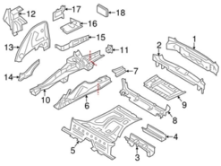 Genuine BMW 41007283855 Battery Tray - BMW