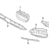 Genuine BMW 51137464919 Grille; Front Left Upper - BMW