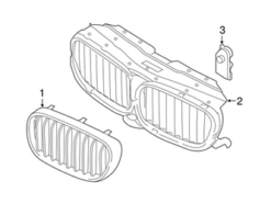 Genuine BMW 51137468151 Grille; Left - BMW
