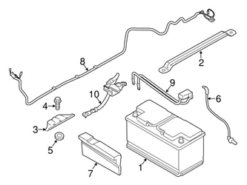 Genuine BMW 61129316578 Positive Battery Junction Block Cable - BMW