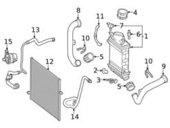 Genuine Mercedes 0995003500 Radiator Coolant Hose; Front - Mercedes