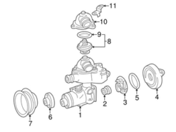 Genuine Mercedes 104200540180 Water Pump - Mercedes | 1042005401 104200540160 104200540188