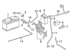 Genuine Mercedes 1669055901 Battery Cable - Mercedes