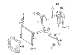 Genuine Mercedes 1715010782 Radiator Coolant Hose; Upper - Mercedes