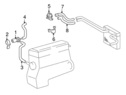 Genuine Mercedes 2028325494 Coolant Hose