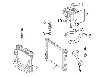 Genuine Mercedes 2035002003, A2035002003 Radiator - Mercedes 1 Genuine Mercedes 2035002003, A2035002003 Radiator - Mercedes
