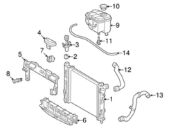 Genuine Mercedes 2035012482 Radiator Coolant Hose; Upper - Mercedes