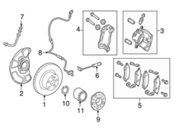 Genuine Mercedes 2044213981 Brake Caliper; Front Left - Mercedes