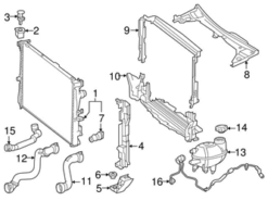 Genuine Mercedes 2055013991, A2055013991 Radiator Coolant Hose; Right - Mercedes