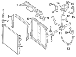 Genuine Mercedes 2055014091 Radiator Coolant Hose; Left - Mercedes