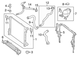 Genuine Mercedes 2125010925 Engine Coolant Overflow Hose - Mercedes