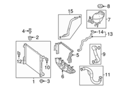 Genuine Mercedes 2125013482 Radiator Coolant Hose; Left - Mercedes