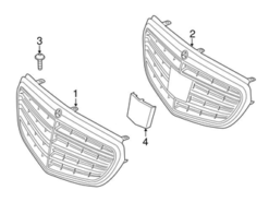 Genuine Mercedes 2128801883 Grille; Front - Mercedes