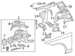 Genuine Mercedes 2136200018 Battery Tray; Front - Mercedes
