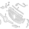 Genuine Mercedes 2138880900 Grille; Front Upper - Mercedes