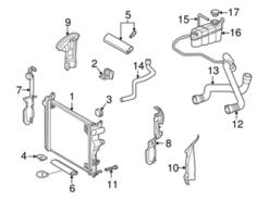 Genuine Mercedes 2205013582 Radiator Coolant Hose; Lower - Mercedes