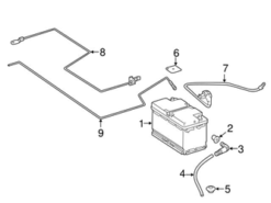 Genuine Mercedes 2225404402 Battery Cable Harness - Mercedes