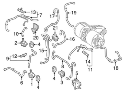 Genuine Mercedes 2425010082 Radiator Coolant Hose; Left