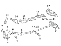 Genuine Mercedes 2474921900 Catalytic Converter Bracket; Front, Lower - Mercedes