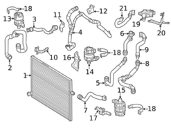 Genuine Mercedes 2535013701 Coolant Hose; Right, Right Upper - Mercedes