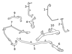 Genuine Mercedes 2702000700 Coolant Hose - Mercedes | 2702000851