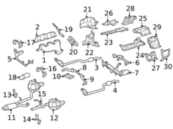Genuine Mercedes 2721596940 Catalytic Converter Bracket; Front - Mercedes