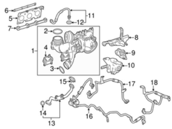 Genuine Mercedes 2762000651 Turbocharger Coolant Line; Right - Mercedes