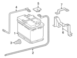 Genuine Mercedes 4635401541 Battery Cable - Mercedes