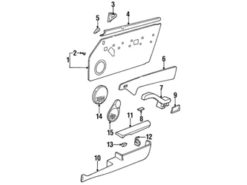 Genuine Porsche 91155582100 Door Interior Trim Panel Bracket; Left - Porsche