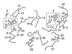 Genuine Porsche 94810622955 Turbocharger Coolant Line; Left - Porsche | 94810622954