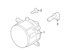 Genuine Porsche 95563116300 Fog/Cornering Light Assembly; Left, Right - Porsche