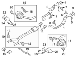 Genuine Porsche 95811122010 Exhaust Muffler Clamp; Left Front, Right Front, Rear Front - Porsche