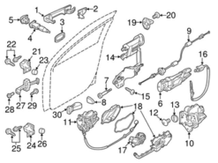 Genuine Porsche 95853120502G2X Door Handle, Exterior; Left - Porsche | 95853120501G2X