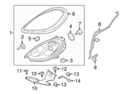 Genuine Porsche 95B941559B Headlight Housing Vent Tube; Left - Porsche