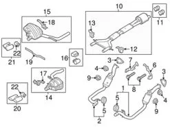 Genuine Porsche 97011104715 Exhaust System Hanger Bracket; Left - Porsche