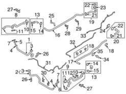 Genuine Porsche 98110665102 Coolant Pipe; Rear Right - Porsche