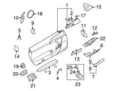 Genuine Porsche 987555221011VM Arm Rest; Left - Porsche