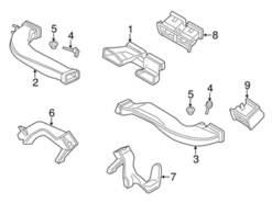 Genuine Porsche 99155213200DAP Dashboard Air Vent; Right - Porsche