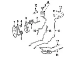 Genuine Porsche 99334744825 Power Steering Pressure Hose - Porsche