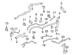Genuine Porsche 99610624255 Coolant Pipe; Front - Porsche | 99610624253